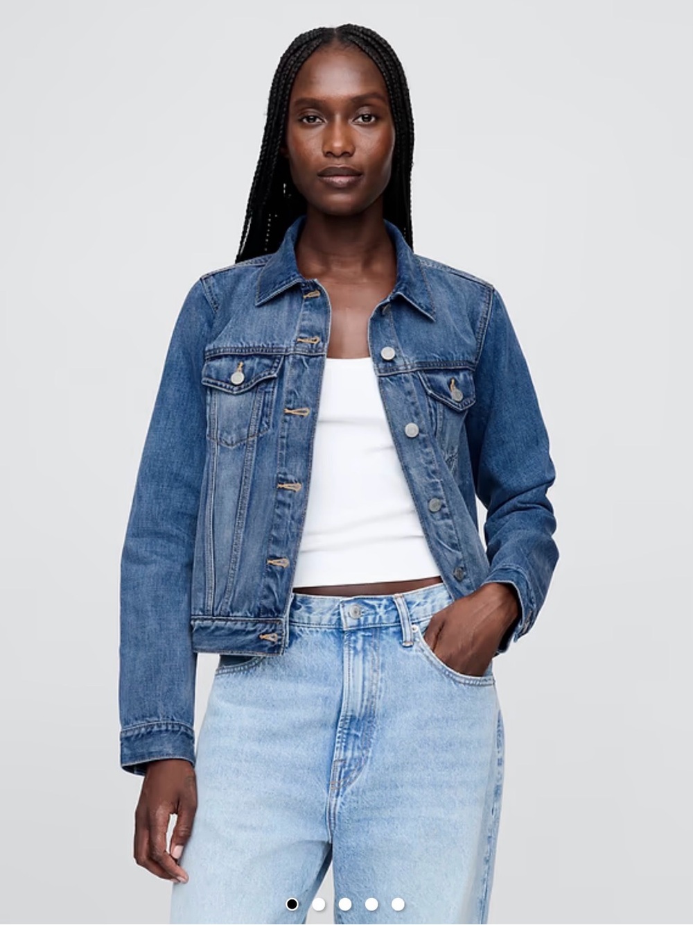 GAP Icon Medium Indigo Blue Denim Jacket - Women's Medium